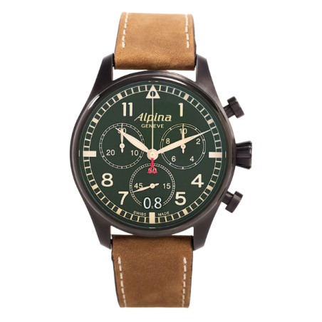 שעון Alpina Startimer Pilot Big Date Chronograph Military Matte Military Ggreen