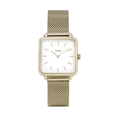 LA Garconne gold mesh white