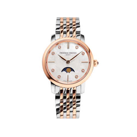 שעון Frederique Constant Slimeline Ladies Moonphase FC-206MPWD1S2B