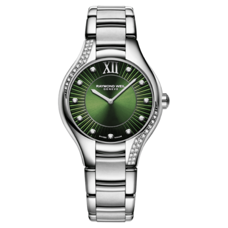 שעון Raymond Weil Noemia Ladies Quartz Green Dial 47 Diamonds 