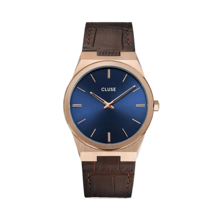 CW0101503002  Vigoureux Leather Dark Brown, Rose Gold Colour