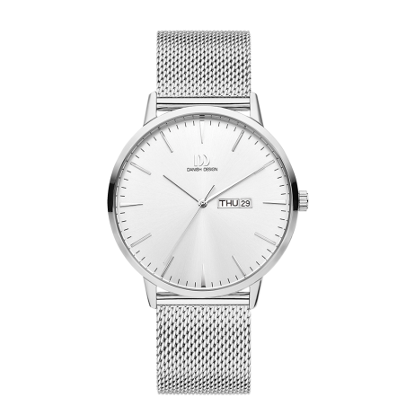 Akilia Day/Date Silver Mesh