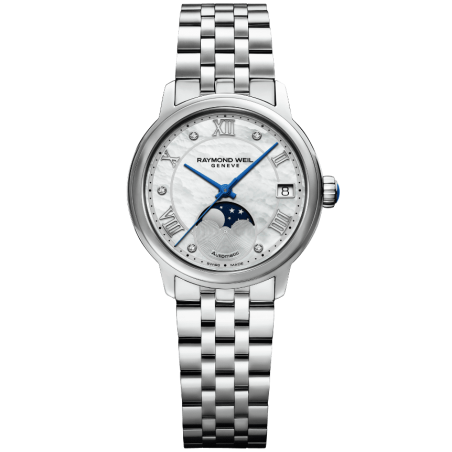 Maestro Ladies Automatic Moon phase Mother-of-Pearl Diamond Watch, 34mm 2139-ST-00965