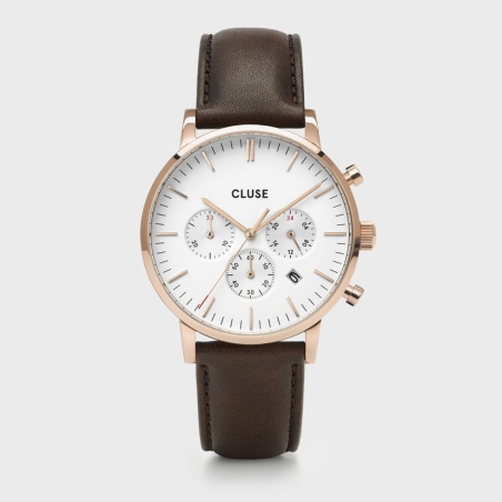  CW0101502002 Aravis Chrono Leather Brown, Rose Gold Colour