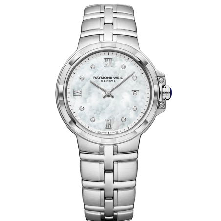 שעון Raymond Weil Parsifal Ladies Quartz Classic Mother-of-Pearl 8 Diamond