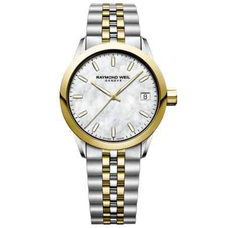 שעון Raymond Weil Freelancer Ladies Quartz Two-Tone Gold Date 34mm