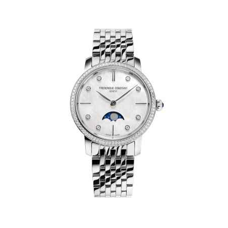 שעון Frederique Constant Slimeline Ladies Moonphase FC-206MPWD1SD6B