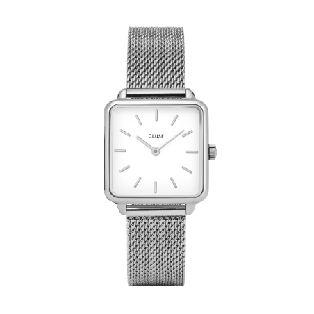 LA Garconne silver mesh white