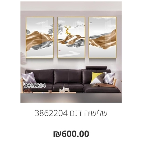 שלישית תמונות ממוסגרת דגם 3862204