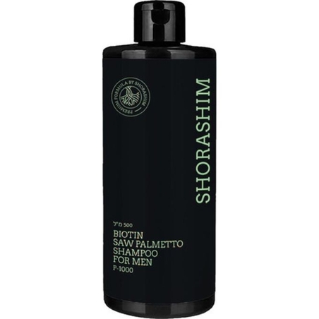 SHORASHIM شامبو للرجال بالبيوتين وSaw Palmetto – 500 مل