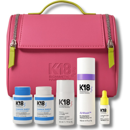 K18 תיק Repair&Refresh – מסכה לתיקון מולקולרי + שמפו יבש AirWash ומתנות