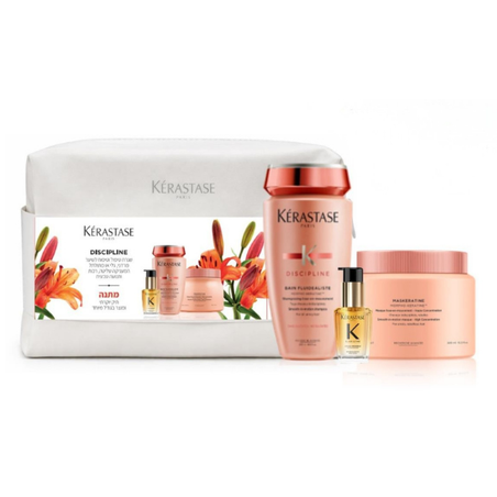 מארז חג דיספלין לשליטה בשיער מרדני עם תיק יוקרתי ומוצר בגודל מיוחד במתנה