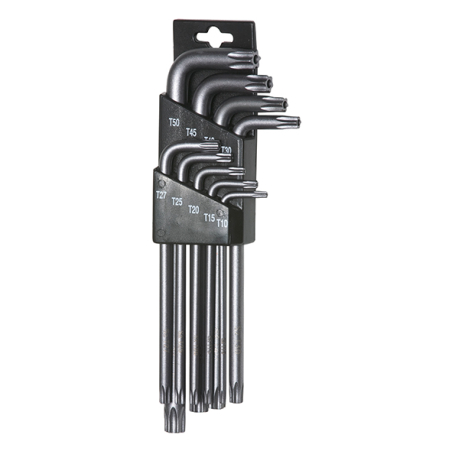 סט מפתחות כרום TORX+חור ארוך 9 יח SIGNET