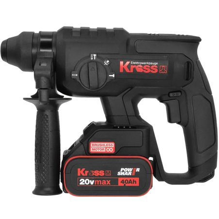 פטישון 20V בראשלס כולל מטען ו2 סוללות 4Ah KRESS