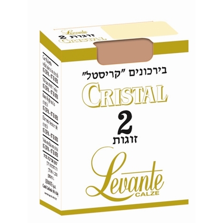 גרבי ברך דקות ואלגנטיות - קריסטל לוונטה מארז 2 זוגות