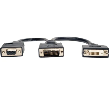 מפצל DVI to DVI and VGA 