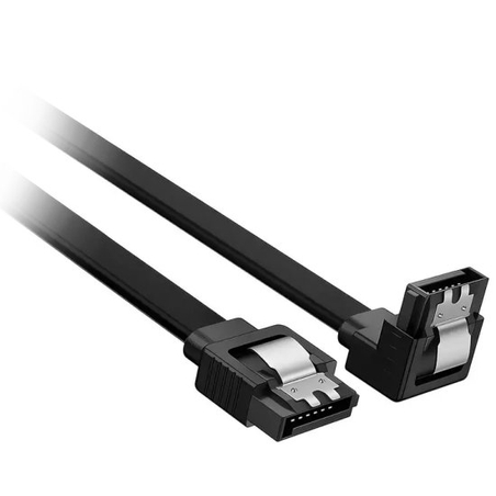 כבל נתונים 90 מעלות Sata III 6Gbps עם קליפס Gold Touch