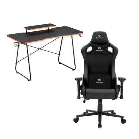 חבילת גיימינג SCORPIUS DeluxePro + שולחן GMD10-1D מבית LUMI