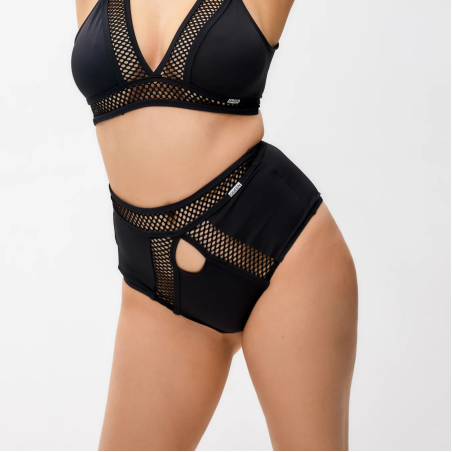 Set High Waisted with Mesh – STAY WILD – Black