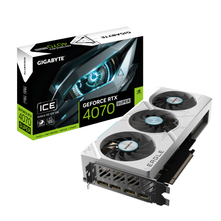 כרטיס מסך Gigabyte GeForce RTX 4070 SUPER EAGLE OC ICE 12GB
