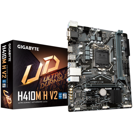 לוח אם אינטל דור 10 Gigabyte H410M H V2 1.7 Micro-ATX LGA1200