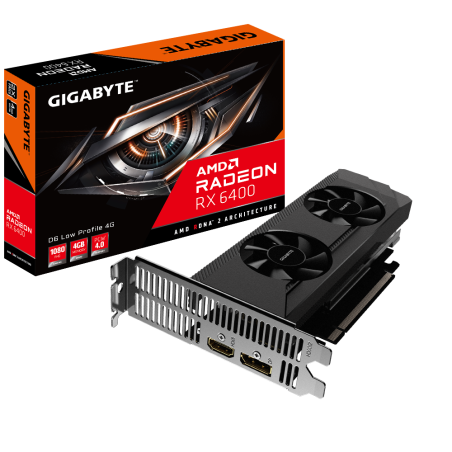כרטיס מסך Gigabyte Radeon RX 6400 D6 LOW PROFILE 4G HDMI DP