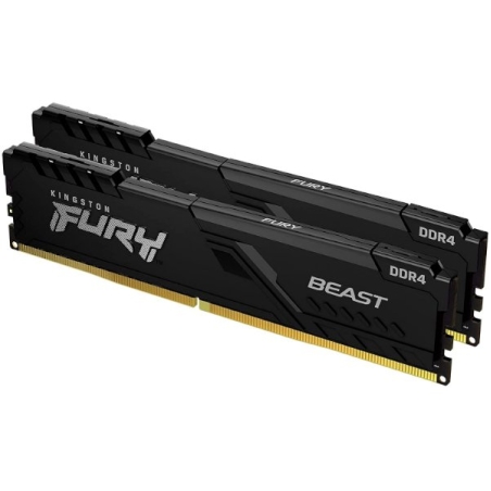 זכרון לנייח Kingston Fury Beast 32GB 2x16GB 3200MHz DDR4 CL16 Kit