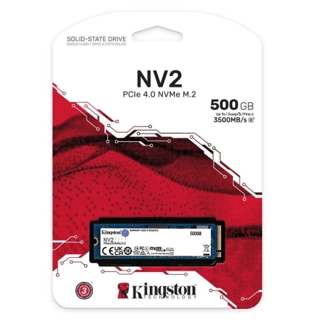 דיסק פנימי Kingston NV2 500GB NVME GEN 4.0 4X4 M.2 2280