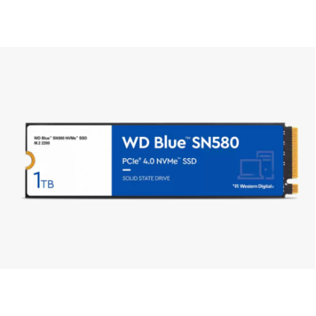 דיסק פנימי WD Blue SN580 1TB Nvme Gen4 2280 Up to 4150MB/s