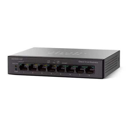 סוויץ' CISCO SG110D-08 8-Port Gigabit Desktop Switch 1G