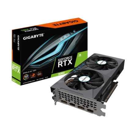 כ.מסך Gigabyte RTX 3060 12GB EAGLE OC 2.0 PCIE4.0 LHR