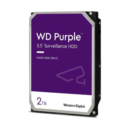 דיסק קשיח פנימי לנייח WD 2TB Purple 5400rpm 64MB 3.5 SATA III