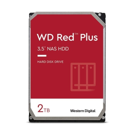 דיסק פנימי WD Red Plus NAS 2TB HDD 5400RPM 256MB Cache SATA III