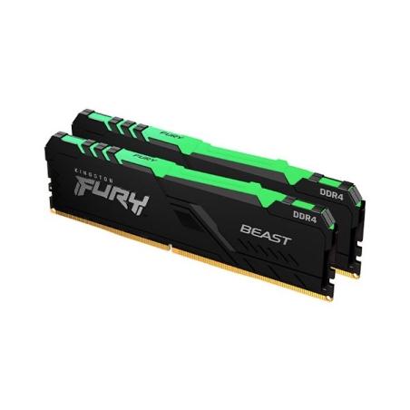 זכרון לנייח Kingston Fury Beast RGB 16GB 2x8GB 3200MHz DDR4 CL16 Kit