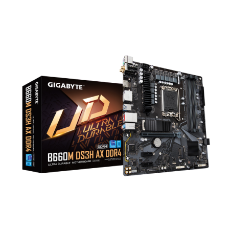 לוח אם דור Gigabyte B660M DS3H AX DDR4 rev1.2 WIFI6 2.5GB Lan 12