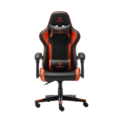 מושב גיימינג בצבע שחור-כתום SCORPIUS LIFE