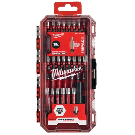 סט ביטים 38 חל' Milwaukee Shockwave