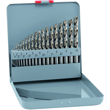 סט 19 מקדחי מתכת קובלט  Alpen Cobalt Jobber Drills 1.0-10X0.5mm
