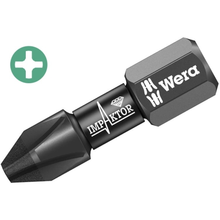 ביט יהלום קצר Wera Impaktor PH2