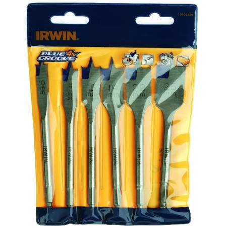 Irwin 10502826 4X-Speed Blue Groove Flat Bit Set (6 Pieces)