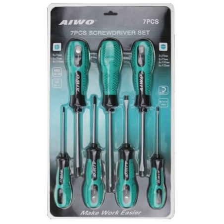 סט 7 מברגים שטוח ופיליפס AIWO