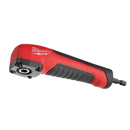 זוויתן 90 מעלות למברגת אימפקט + 10 ביטים Milwaukee