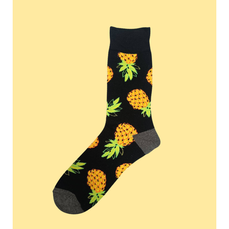 גרביים מעוצבים אננסים שחור