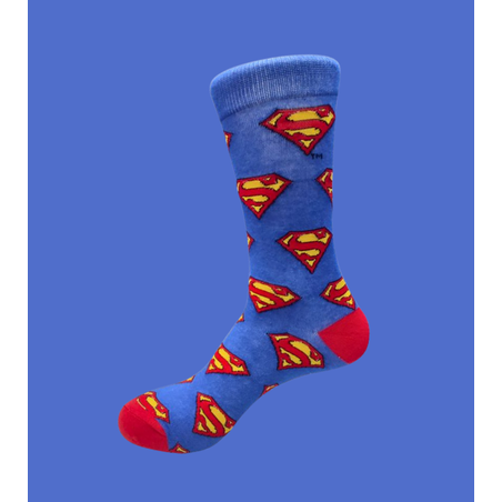 גרביים מעוצבים הסמל של סופר-מן כחול