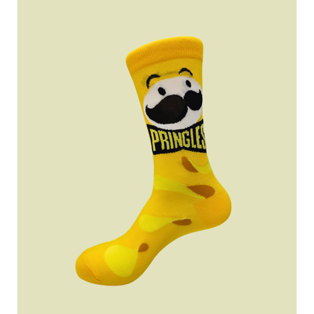 גרביים מעוצבים פרינגלס צהוב
