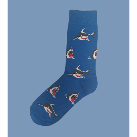 גרביים מעוצבים כריש שוחה כחול