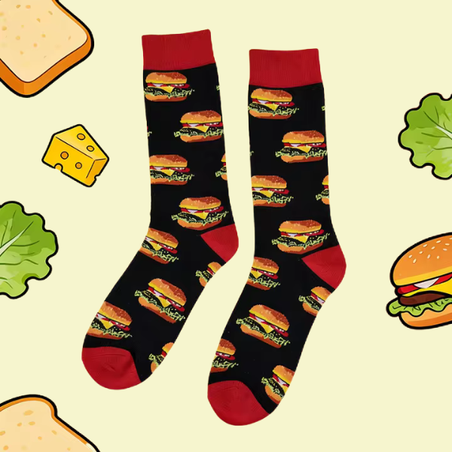 גרביים מעוצבים המבורגר צ'יז
