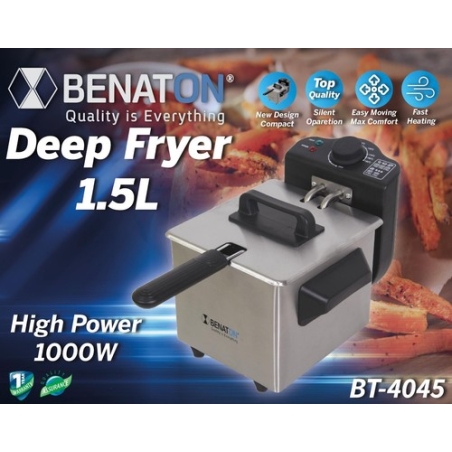 צ׳יפסר סיר טיגון חשמלי 1.5 ליטר Benaton BT-4045