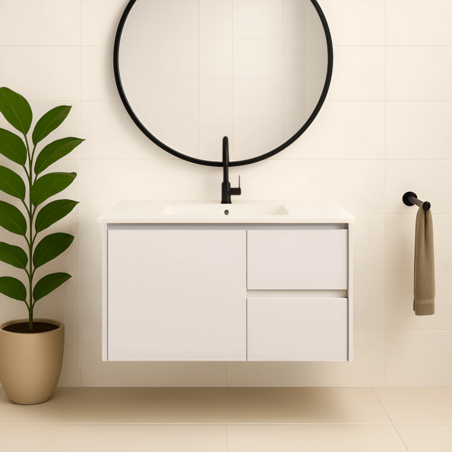 ארון אמבטיה תלוי דגם שוהם כולל מראה מרחפת