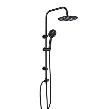 מוט פינוק למקלחת דגם טרית שחור מט